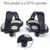 1 Coppia con Cinghie Regolabili Pedali Cyclette Sostituzione Pedali Bicicletta Upgrade Bicicletta Indoor