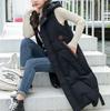 Women's Warm Down Hooded Lightweight Quilted Vest Loose Zip Gilet Outdoor