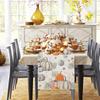 Fall Thanksgiving Pumpkin Linen Table Runner Tabletop Decor Autumn Harvest Kitchen Dining Table Runner Holiday Party Decor