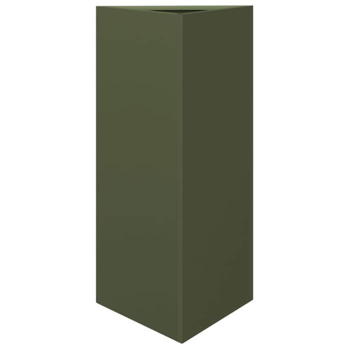 VidaXL Olive Green Triangular Planter 40x34.5x70 Cm Steel 851163
