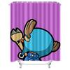 Cute Cartoon Character Design Waterproof Shower Curtain Heat Resistant Machine Washable Non-Transparent 180x180cm