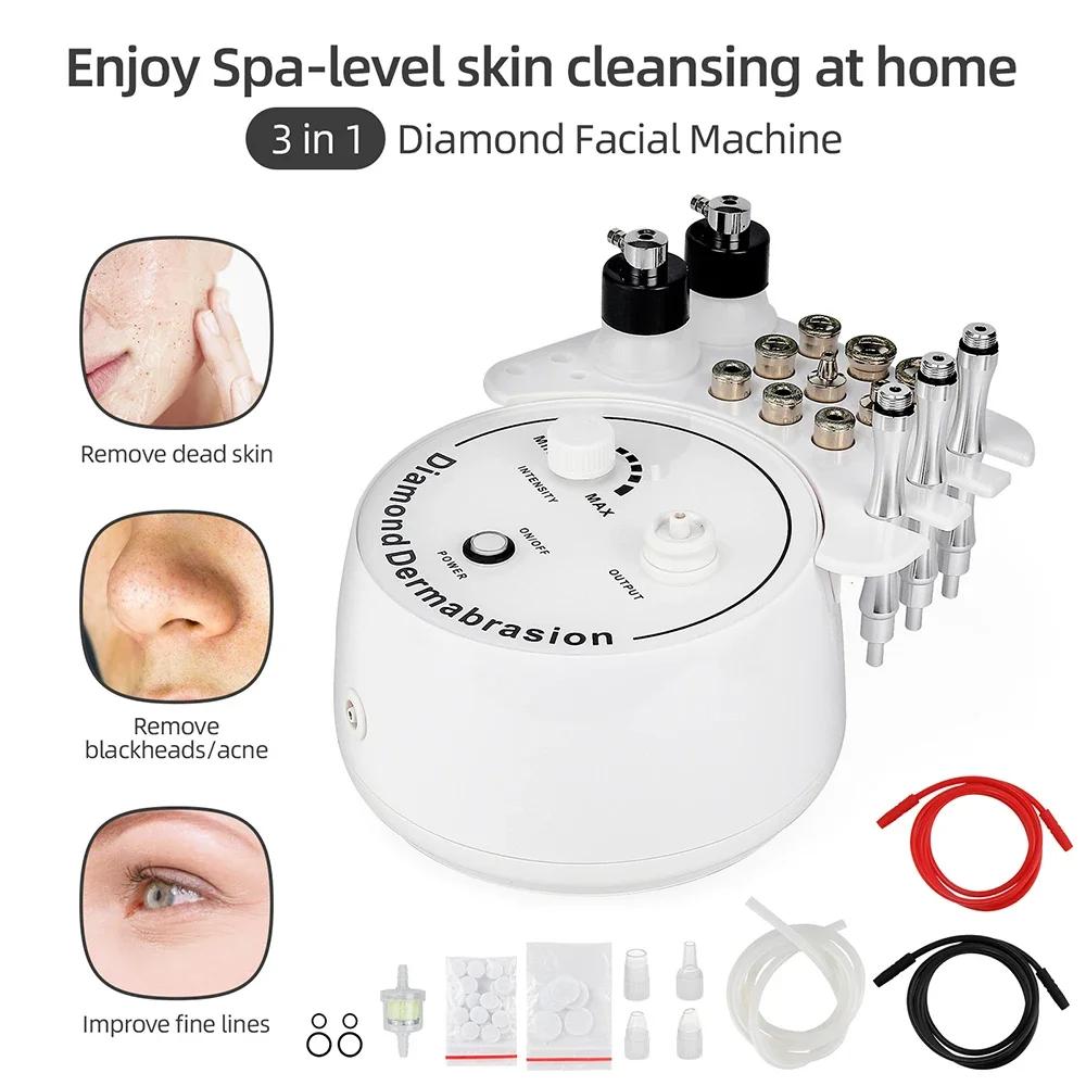 Diamond Microdermabrasion Machine with Water Spray Exfoliation for Face Peeling Pore Deep Cleaning and Skin Care Beauty Treatmen