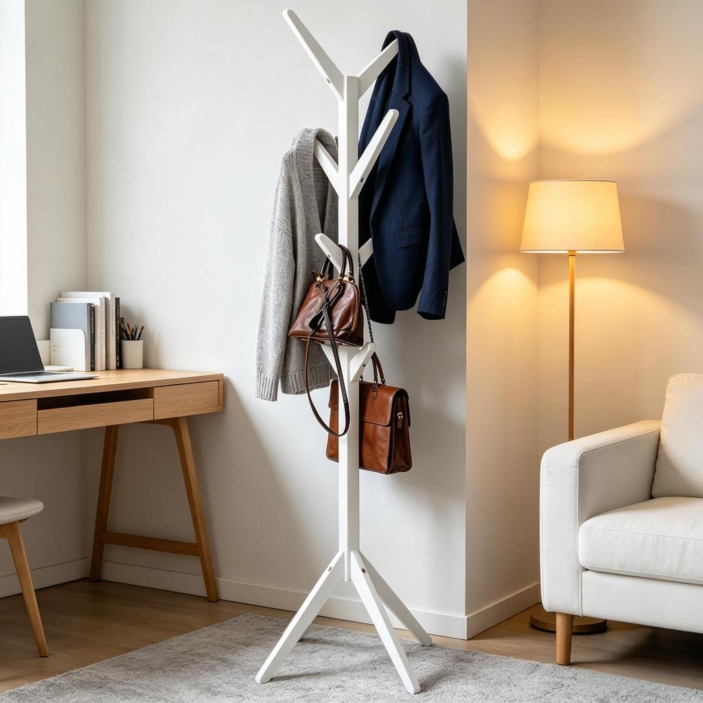 Wood coat rack, modern design coat rack, living room coat rack (coat rack only)
