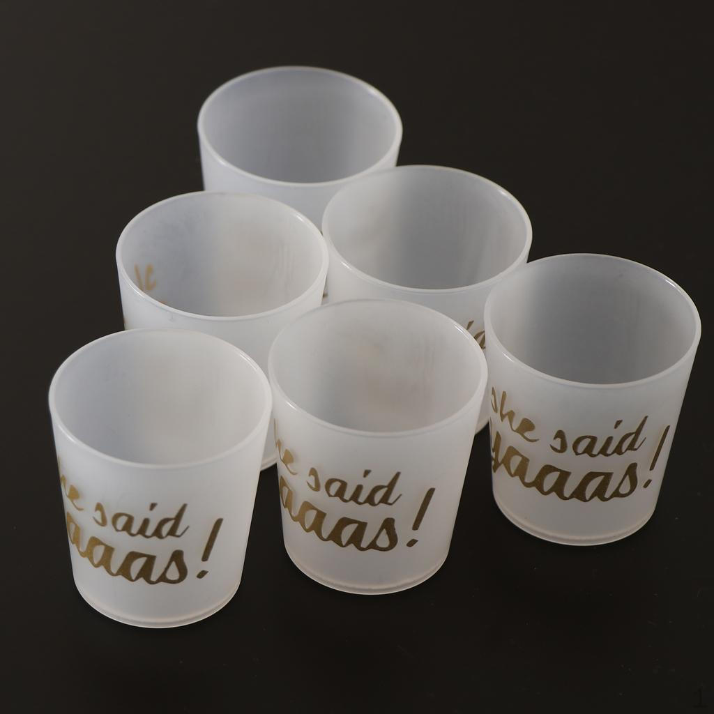 6pcs She Said Novelty Drinking Cups Plastic Glasses for Party,