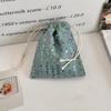 Cute Bow Print Drawstring Bags Women's Handbag Coin Purse Coin Pouch Key Lipstick Storage Bag Jewelry Dust Bag Packaging Pouch