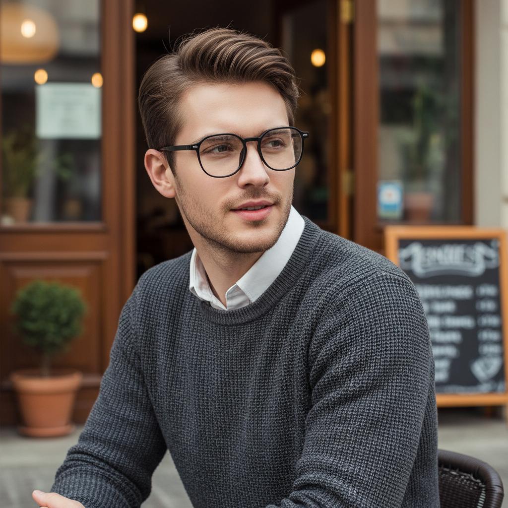 New Men's And Women's Matching Retro Stylish Anti-blue Light Glasses For Versatile Use3090