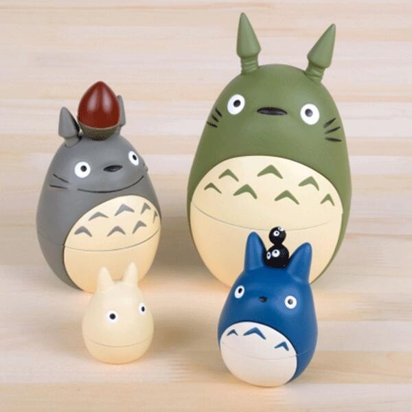 My Neighbor Totoro Matryoshka (Big / Medium Small Acorn Soot Sprite) Figure Studio Ghibli Ensky Gift Present Miscellaneous Cute Goods Stylish Ornament