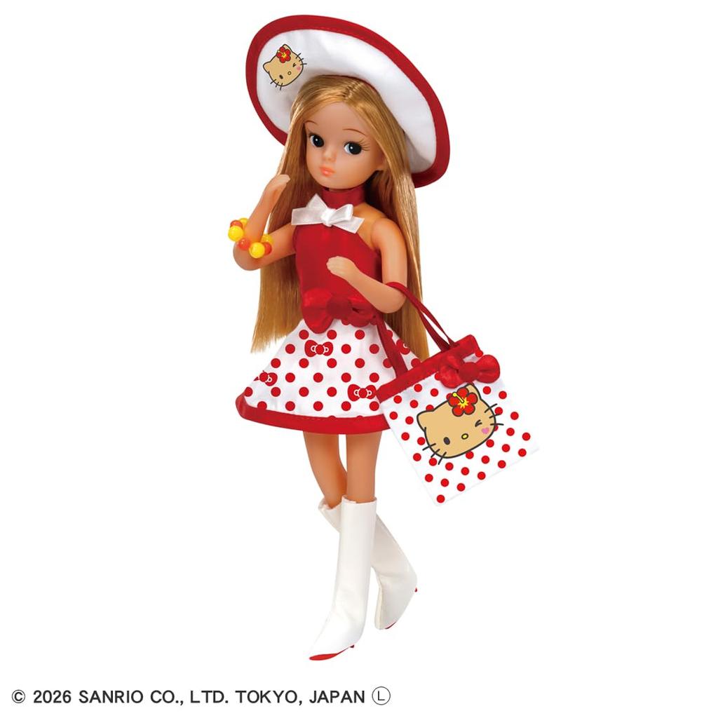 Takara Tomy Licca Doll Retro Licca Kitty on Vacation Pretend Play Toy for ages 3 and up Sun-tanned Dress-up