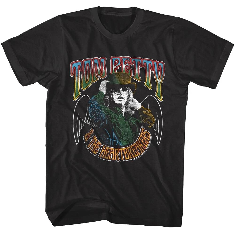 ZX Summer Tom Petty  The Heartbreakers Winged Legend Mens T Shirt Rock Band Concert Tour Mens Round Neck Short Sleeved Tshirt S