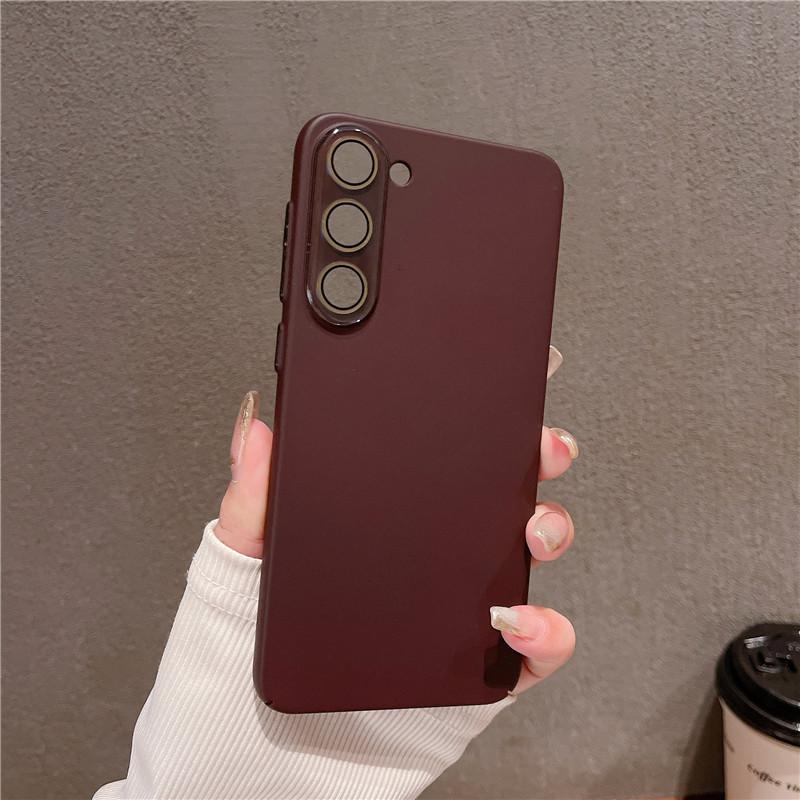 For Samsung Galaxy S24 S23 S22 Plus Ultra Full Cover Durable Anti-fingerprint Hard PC Case With Lens Film Anti-Drop Protector Back Shell