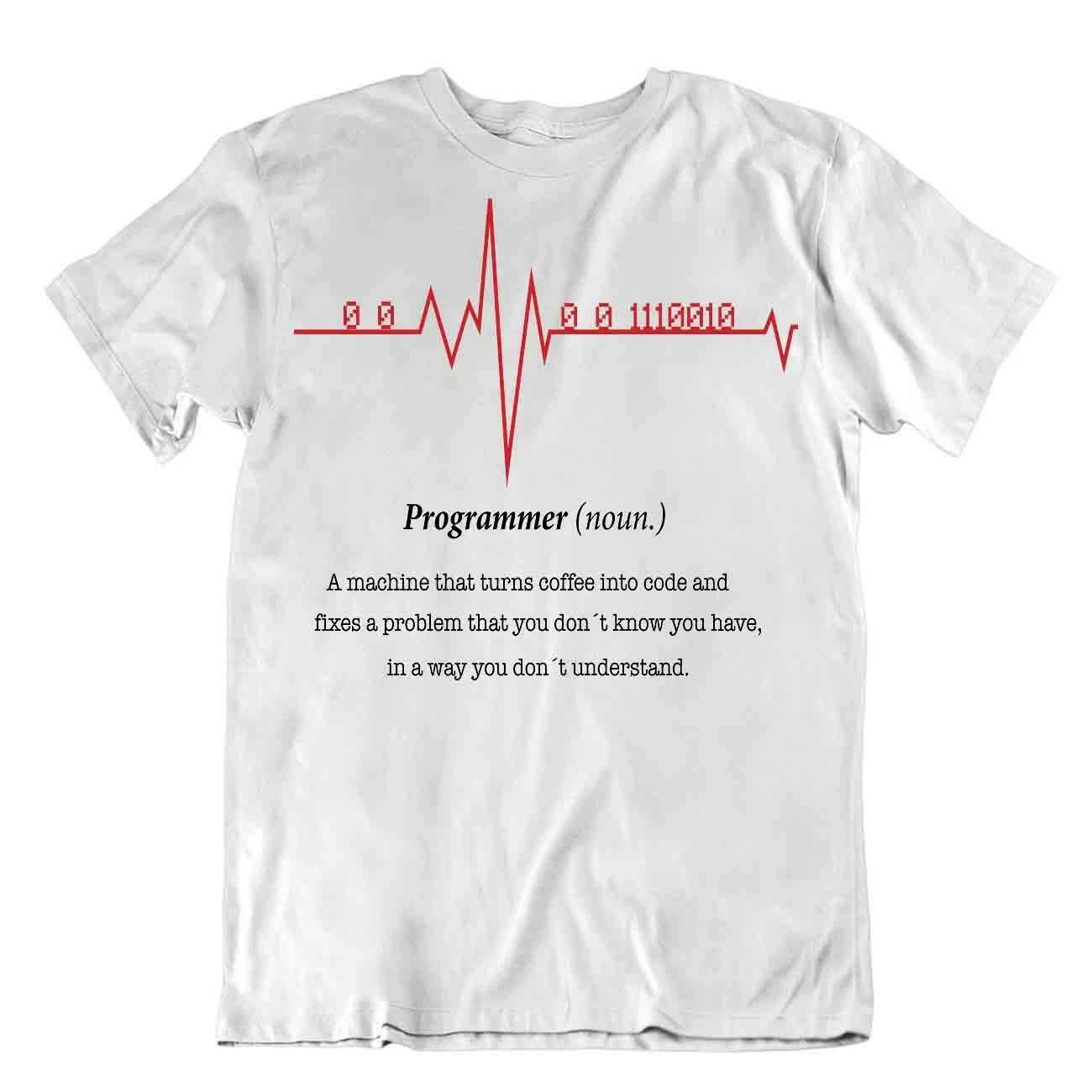 Programmer Sketch T-Shirt Binary Definition Tee Funny Shirt XL