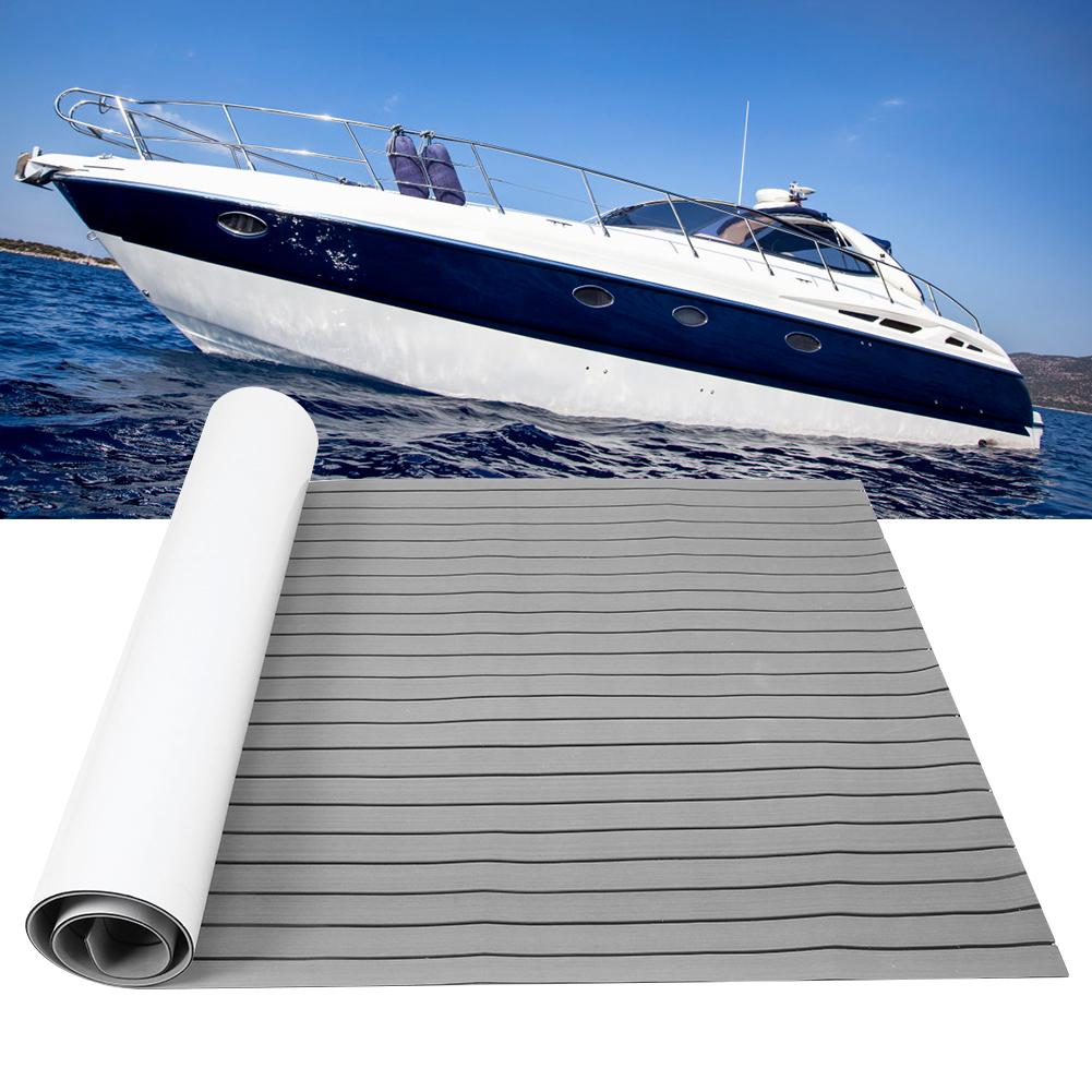 EVA Flooring Mat 120x240cm Non-Slip Self Adhesive Decking Pad Decoration for Marine Boat Yacht(Light Brown Black )
