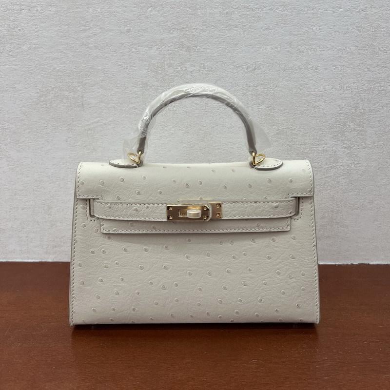 2026 Neue Leder-Damenhandtasche erste Schicht Straußenmuster Rindsleder erste und zweite Generation tragbar Einzel schulter schräg über tragbar Damenhandtasche