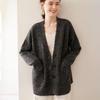 Women's V-Neck Cashmere Knit Cardigan - Autumn/Winter, Long Sleeve, Thick, Stylish & Versatile.