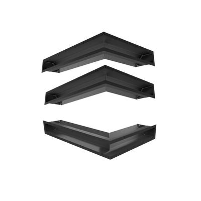 Fireplace Grille KRATKI LUFT Black 9x60x40 Left Ventilation Set 3pcs