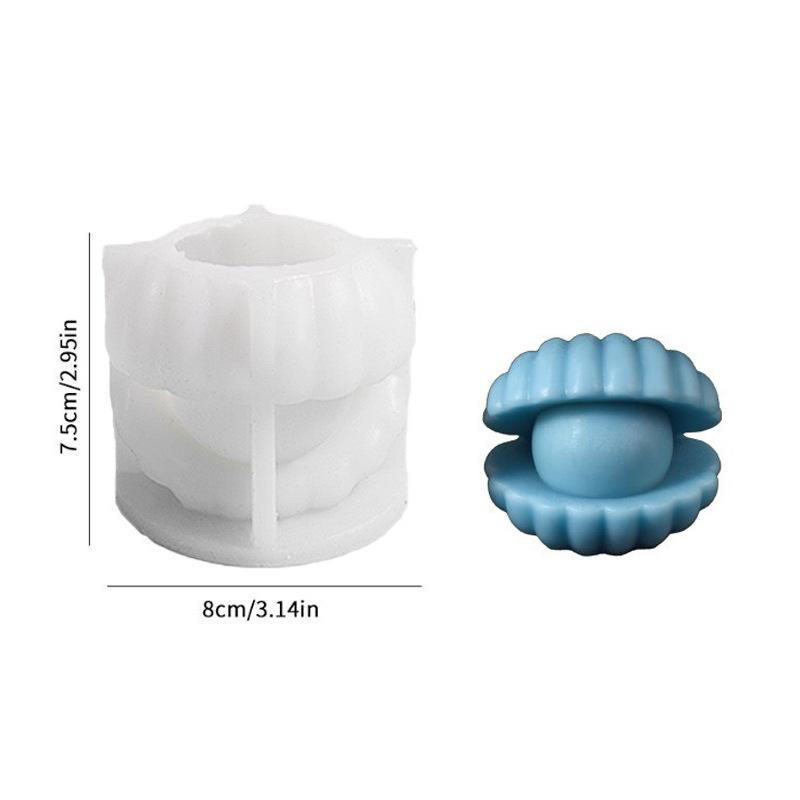 

Большая 3D силиконовая форма для свечи в виде жемчужной раковины, сделай сам, ракушки, гипс, смола, цементная форма, инструмент для изготовления мыла ручной работы, шоколада, льда