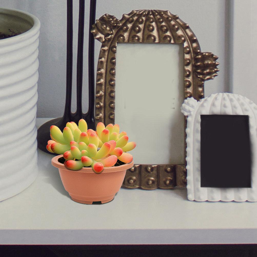 8Pcs Simple Design Solid Color Plastic Flower Pots for Balcony Windowsill Garden Use Easy Clean Smooth Surface Nursery Plant