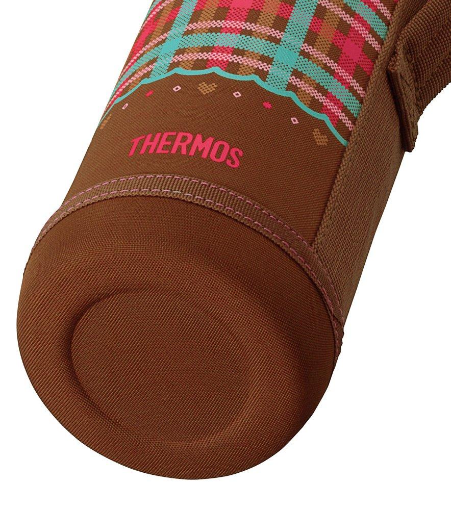 Thermos Vacuum Insulated 2-Way Bottle, 1.03L/1.0L, Check Brown, FHO-1000WF CHBR