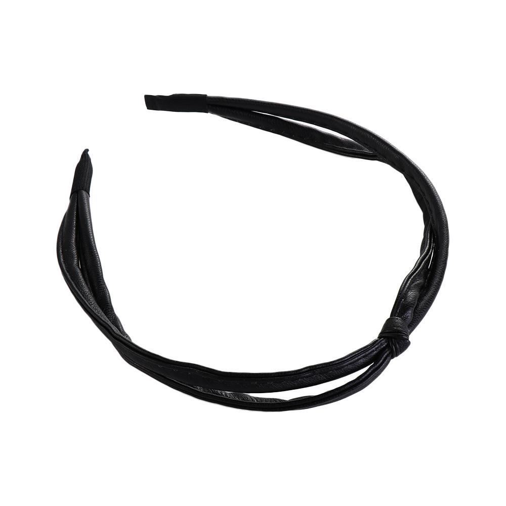 Hair Clip Knotted Gilrl Headband Women Hairpin Thin Hair Band PU Leather Headband Korean Style Headwear Female Hair Accessories