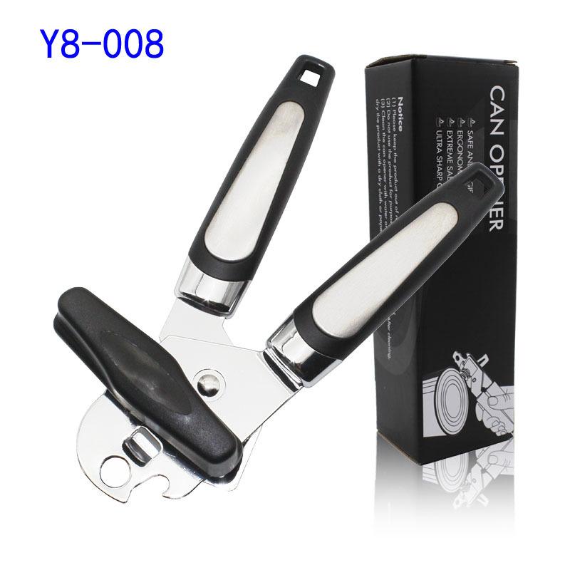 Can Opener Professional Ergonomic Kitchen Tool Manual Side Cut Can Openers Drink Bottle Opener Knife For Cans Lid Kitchen Gadget
