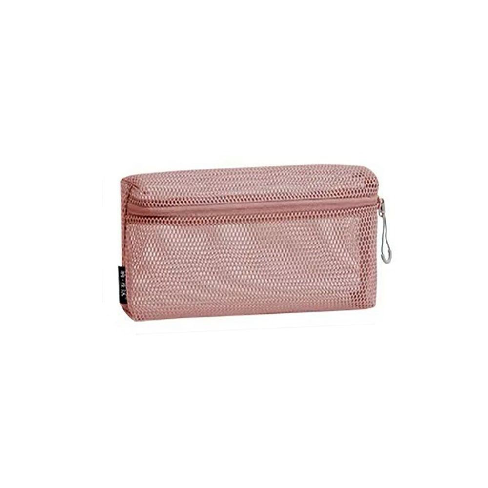 Casual Nylon Storage Pouch With Zipper Mesh Cosmetic Bag Hand-held Multipurpose Mesh Pouch Women