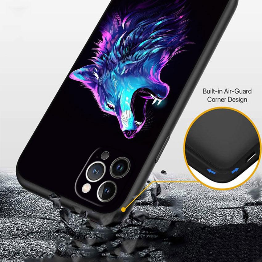 CJ8 Animal Wolf Soft Shell Phone Case for Redmi Note 10 11 12 Pro Max 10S 10C 10T 11A 11S 12S 12C