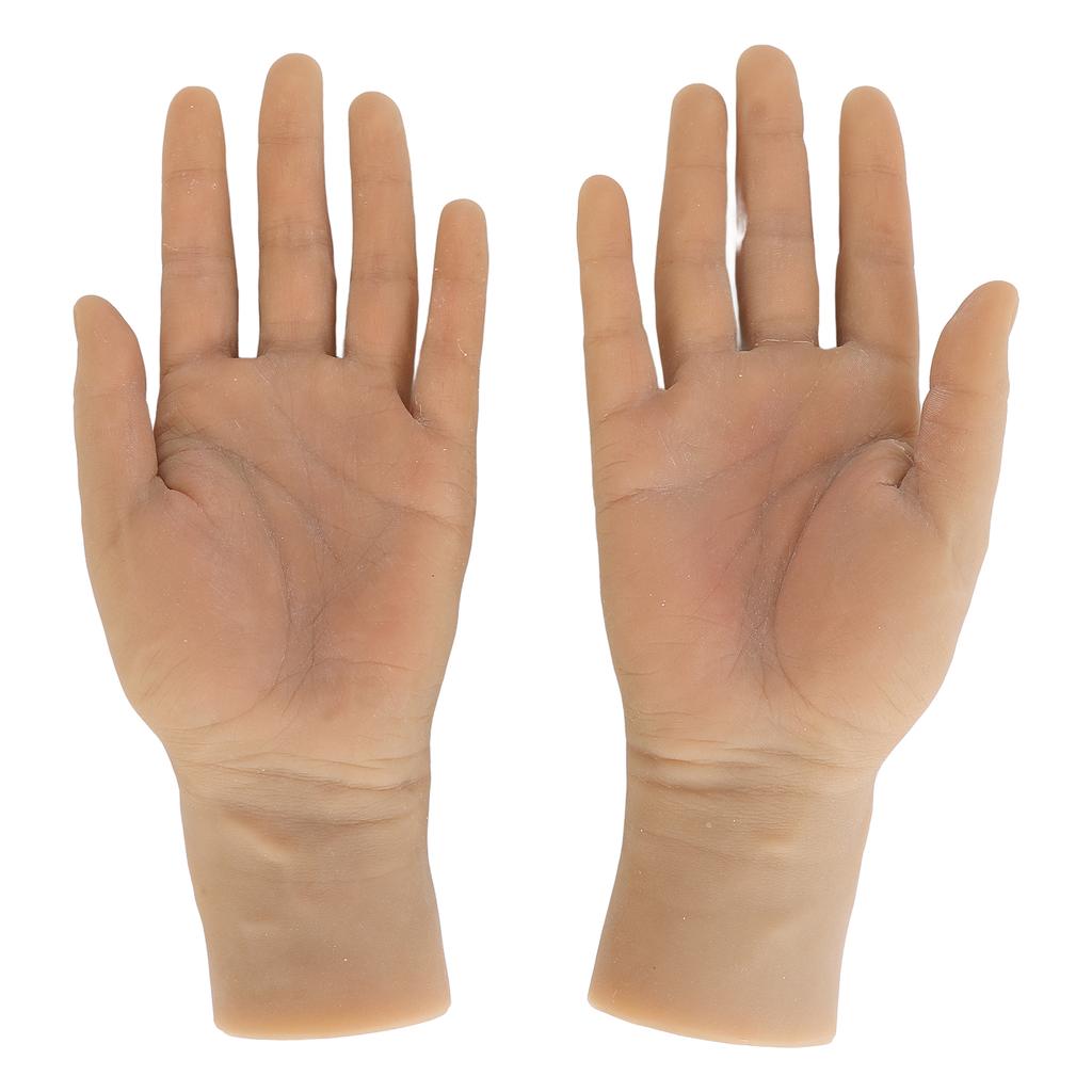 1 Pair Tattoo Practice Hand Reusable Versatile Fake Skin Hand Model for Beginners for Tattoo Training Education
