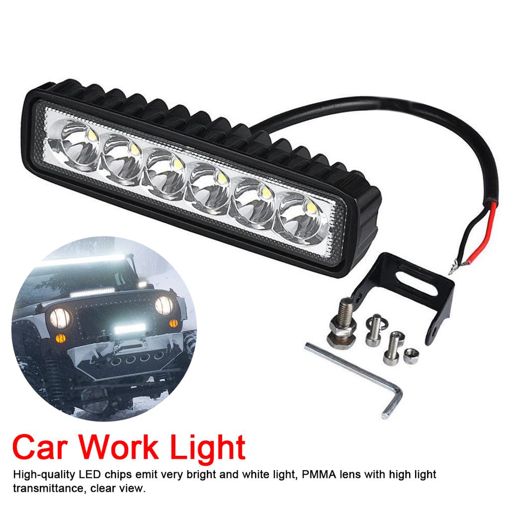 18W 6LED Work Light Bar Spot Light Car SUV Truck Offroad Driving Fog Lamp DC12V 18W 6LED Work Light Bar Spot Light Car SUV Truck Offroad Driving Fog Lamp DC12V
