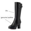 Bottes d'hiver femmes bottes hautes femme plate-forme talons hauts laine bottes longues chaudes pour femmes