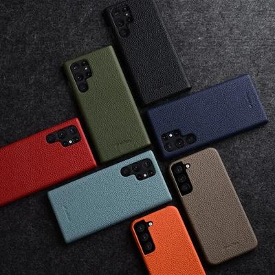 Custodia 100% Vera Pelle per Samsung Galaxy S23 S24 S25 Ultra Copertura Protettiva in Pelle di Vacchetta Pull-up Retro per S25 Ultra