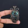 Abalone Shell 999 Copper Wire Wrapped Pendant, Handmade Gemstone Pendant Jewelry, Gifts For Wife Brand New Pendant