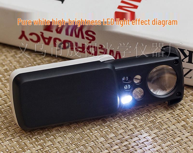 30x60x90 LED Magnifier for Jewelry, Diamonds, Jade, Porcelain, Calligraphy, Painting, and Antique Detection