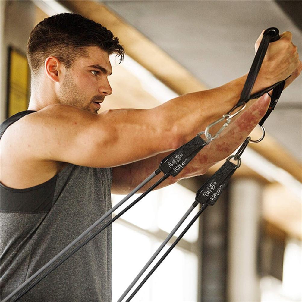 1 Pair Resistance Band Handles Grips Cable Machine Attachments TPR Handles Exercise Pull Up Bar Handle Grips for Home