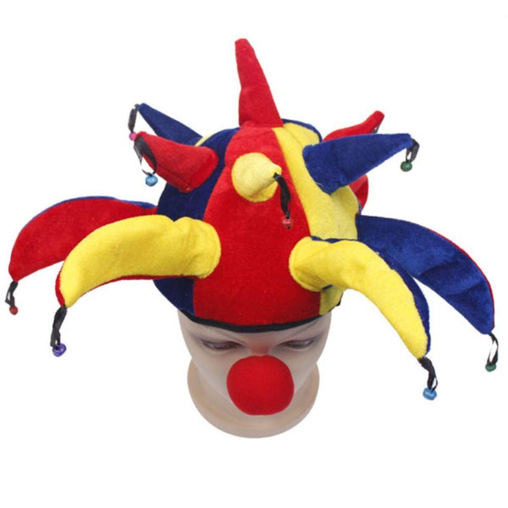 Multicolor Party Costume Hat Dress Up Funny Clown Hat Carnival Clown Hat  Halloween