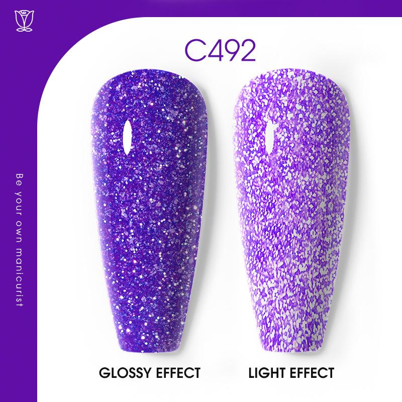 Flash Diamond Nail Polish Glue Nail Art Nail Art Glue Plastic Nail Polish Glue Popular Color Broken Diamond Leave-On