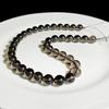 Jingxi Crystal Natural Icy Obsidian Round Beads for DIY Jewelry Accessories, Bracelet Semi-finished Product