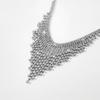 Luxury Temperament Shining Brightly Full Rhinestone Multi-layer Tassels Chain Necklace for Women Bride Wedding Banquet Jewelry