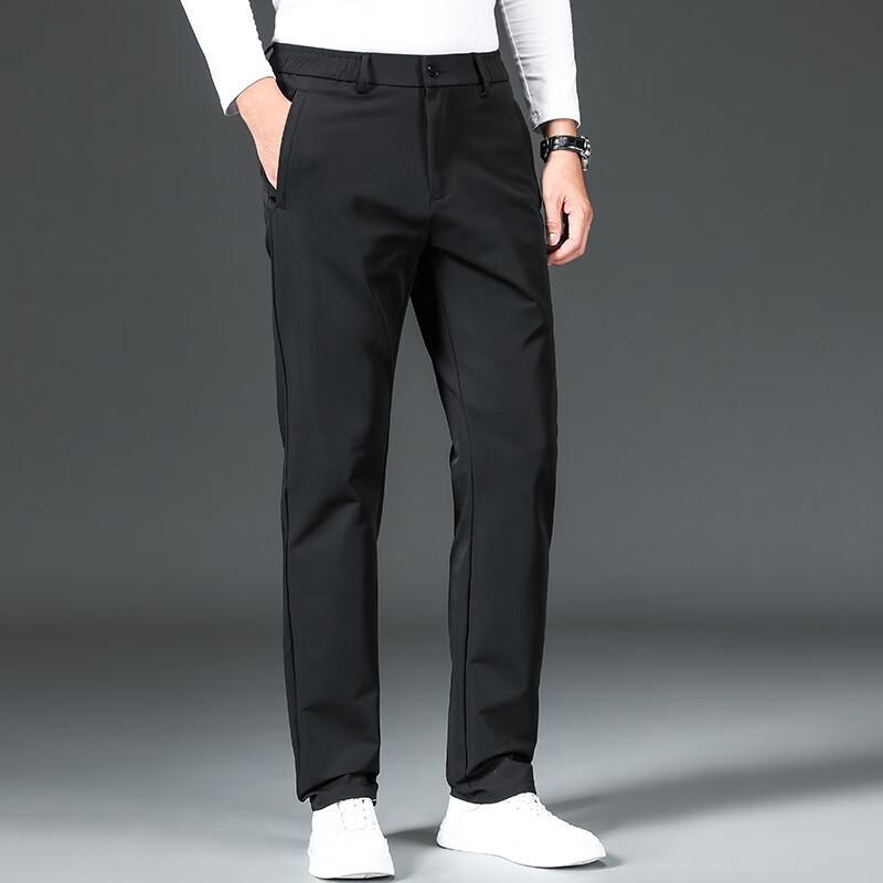 Men's Autumn/Winter Straight Fit Elastic Casual Pants