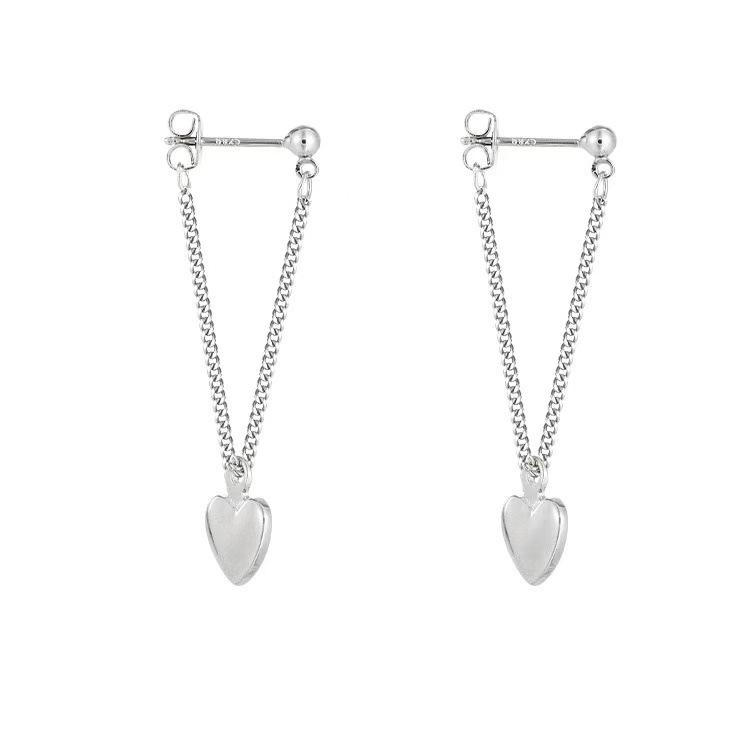 S925 Silver Needle Love Tassel Earrings for Women: Light Luxury, Niche 2024 New Summer Style.