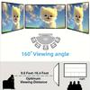 60-150 Inch Foldable Projection Screen Portable Polyester Display Fabric for Outdoor Movies Home Theater Office Meetings