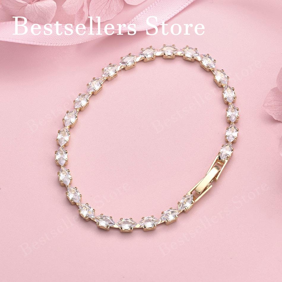 Luxury 925 sterling silver 8-inch exquisite zircon bracelet for women s fashionable wedding jewelry accessories 20cm
