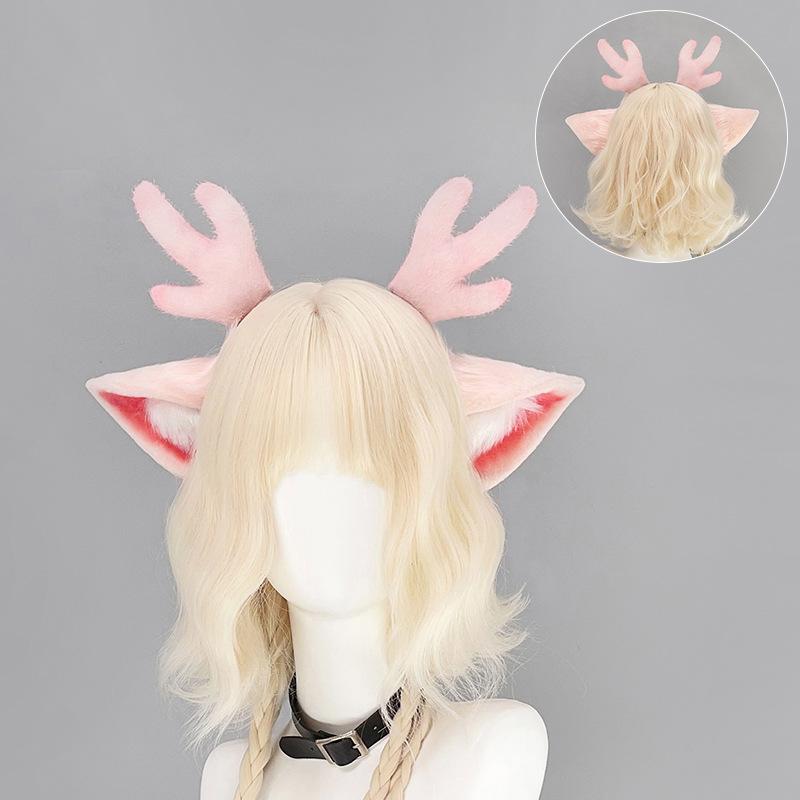Honor Yao Mei Deer Ears Beast Ears Headband Plush Antler Head Hoop Comic Show Yaoyao Princess Cosplay Cos Props