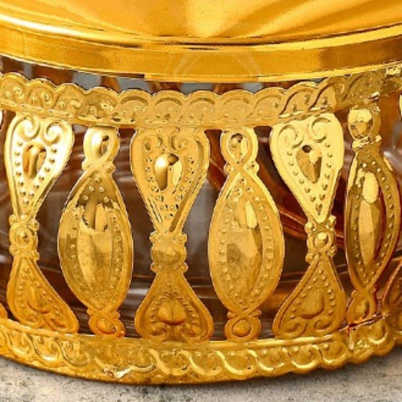 Nordic Gold Metal Seasoning Jar Hollowed-Out Alloy With lid Crafts Storage Jar Spice Pepper Box Food Grain Bowl Kitchen Utensils