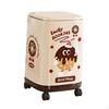 Kitchen Trash Can with Wheels and Lid Double Layer Bin Decorative Stylish Sturdy Garbage