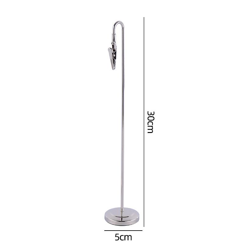 Gold Artistic Stainless Steel Menu Holder and Price Tag Display Stand