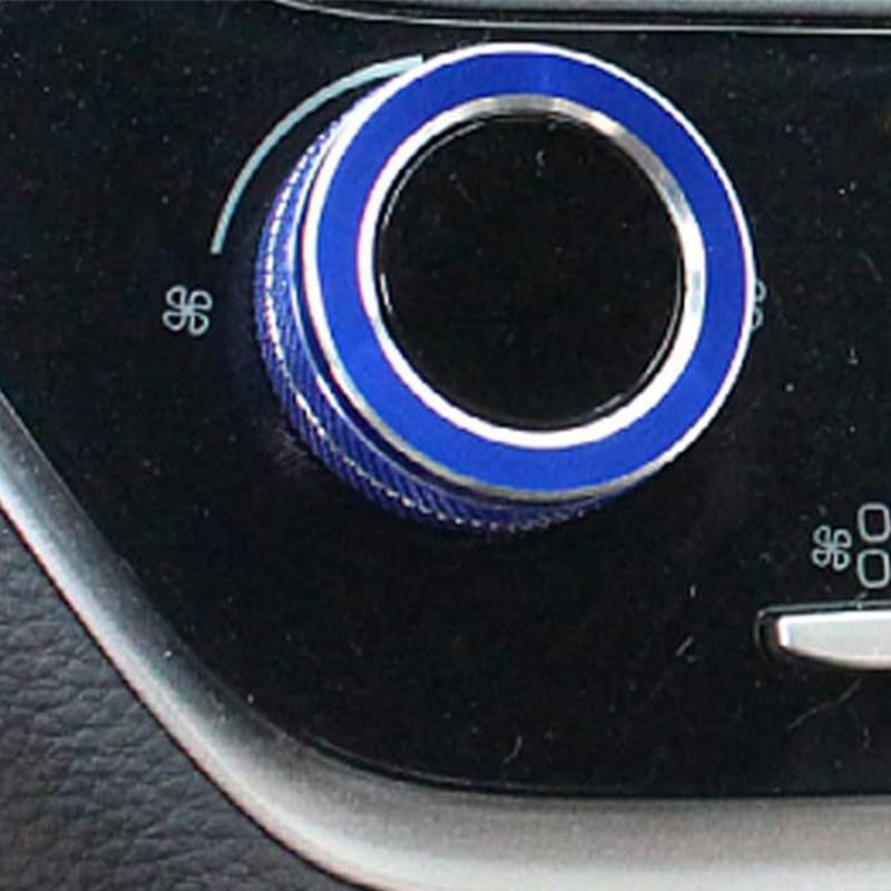 Ac Climate Control Knob Ring Covers Ac Air Conditioning Knob Cover 2PCS Ac Air Conditioning Knob Cover For Car Interior