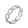 Women's Gold Geometric Cutout Wide Band Cross Ring - European & American Hip Hop Style