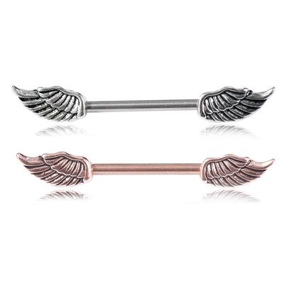 Anelli al Latte Inslashing Wings Anello al Latte Sexy Lady Gioielli Pircing in Acciaio Inossidabile