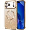 Protective Case - BOOLING - for iPhone 17 Pro - with Flexible Glittering Magnetic Ring - Gold