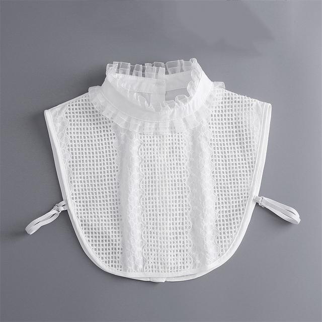 Linbaiway New Lapel Fake Collar Vintage Detachable Shirt Collar for Women Blouse Sweater False Collar Lapel Top Neckwear Ties
